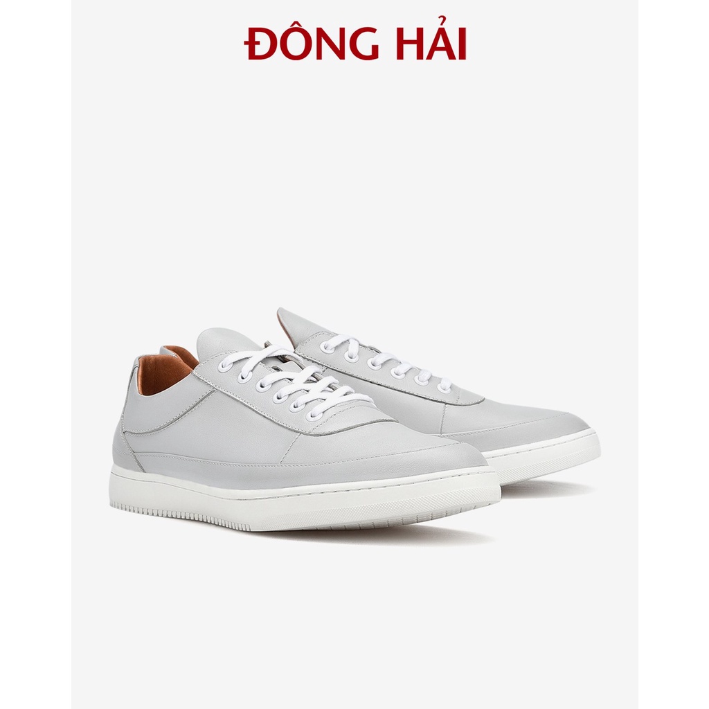 Giày thể thao nam Đông Hải da bò cao  cấp thiết kế sneaker cột dây trẻ trung  - G0336