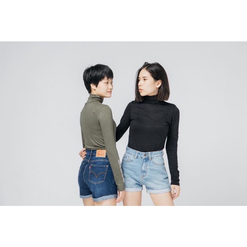 Quần Short Jeans Lưng Cao Xuất Xịn Chất Jean Cotton Siêu Xinh