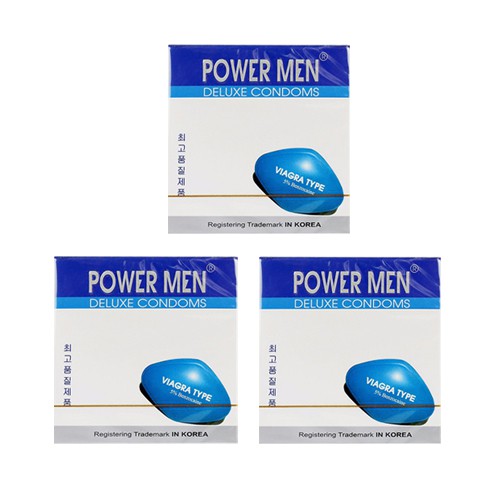 Bao cao su Powermen viagra Type 5% kéo dài thời gian yêu hộp 3 chiếc siêu mỏng