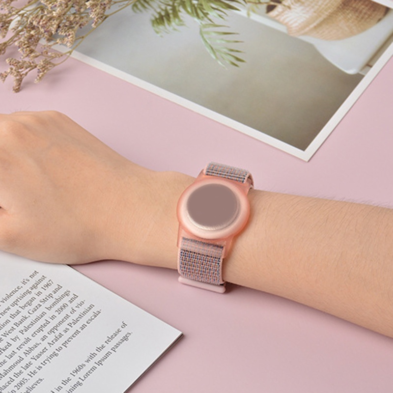 Abo kids wristband tracker for case bracelet protective nylon wrist band anti-scratch kích thước có thể điều chỉnh cho airtag