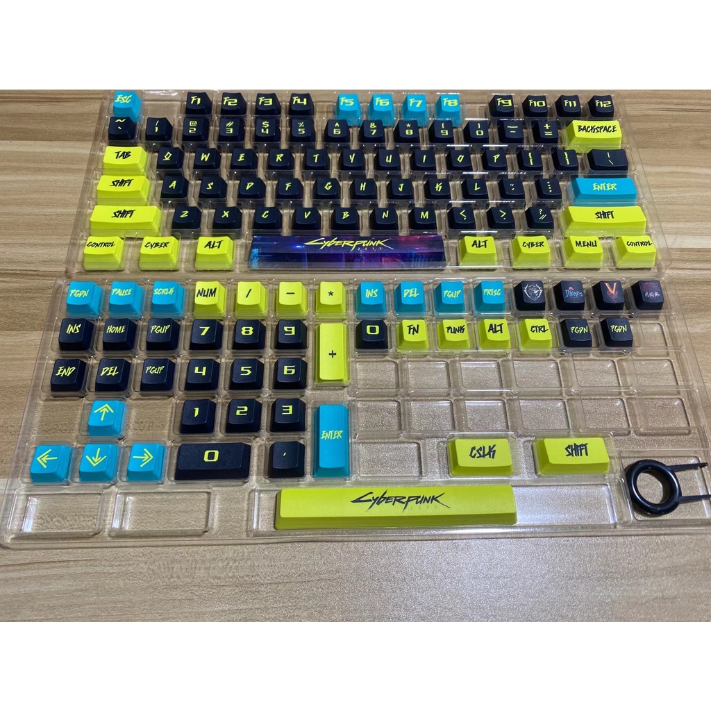 GMK Cyberpunk Keycap, 122 phím PBT Keycaps OEM Cấu hình OEM DYE-SUB Cá nhân hóa GMK Keycaps cho bàn phím cơ / Bàn phím cơ chơi game