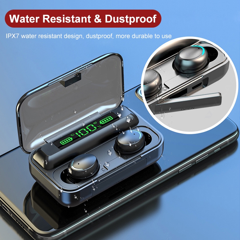 Tai nghe kết nối bluetooth 5.0 không dây F9-5 TWS có micro và phụ kiện | BigBuy360 - bigbuy360.vn
