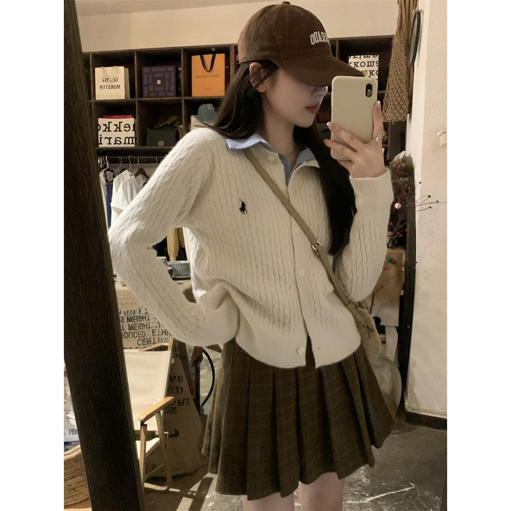 Áo Khoác cardigan Dệt Kim Cổ Tròn Thời Trang Sành Điệu 68026