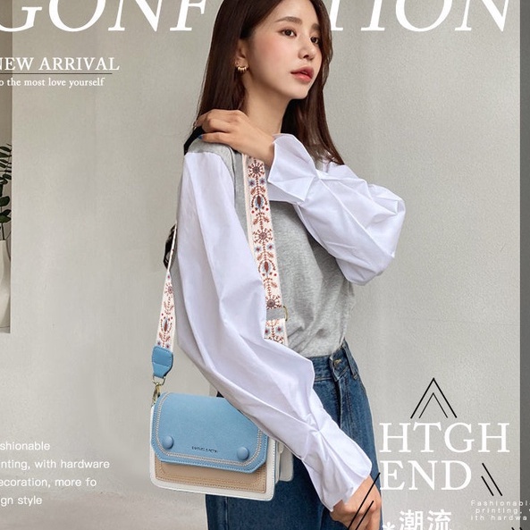 Túi đeo vai dáng vuông cỡ nhỏ phong cách Hàn Quốc thời trang cho nữ