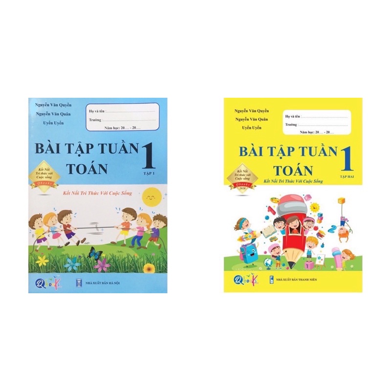 Sách - (Combo 2 tập) Bài Tập Tuần Toán 1 - Kết Nối Tri Thức Với Cuộc Sống