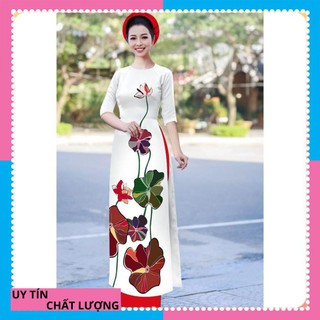[ HÀNG CAO CẤP ] áo dài truyền thống lụa 3D