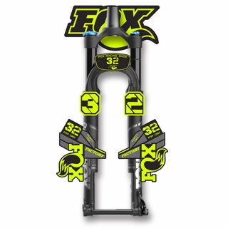 Tem decal dán phuộc xe đạp FOX Factory 32 Step Cast 2021 | MTB Fork decal | Temxedap.vn