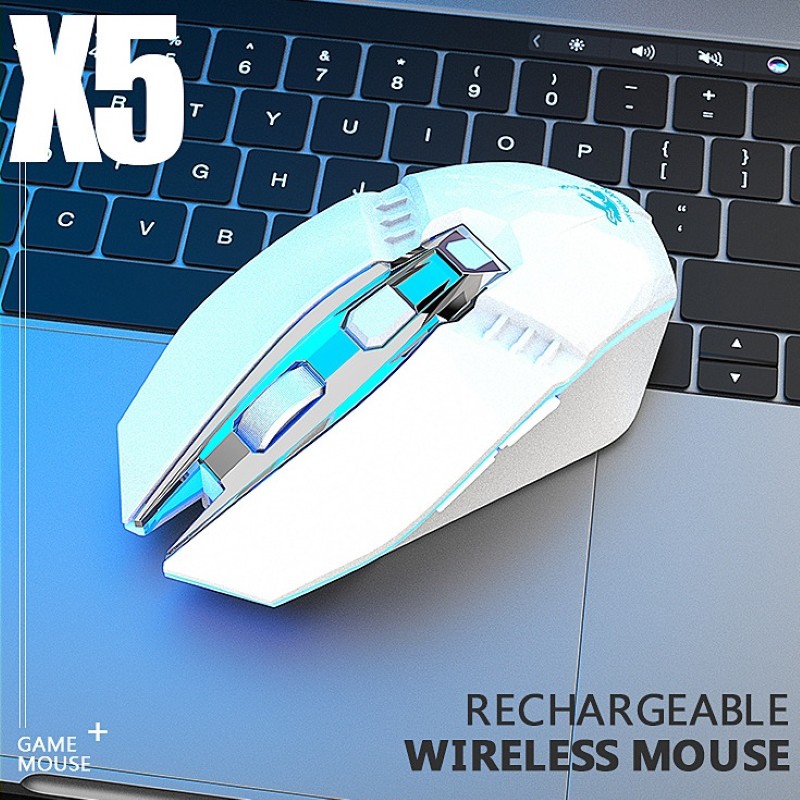 Chuột Không Dây X5 - Bluetooth 5.0 -  Wireless 2.4ghz - Pin sạc - chống ồn