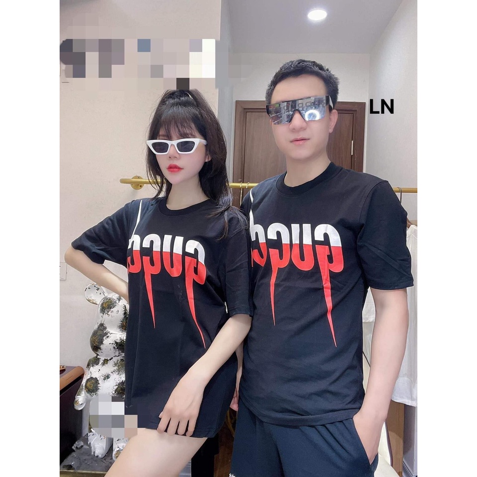 [Hàng hót] Áo phông nam nữ chữ tia sét chất liệu cotton (LN35T-N5T)