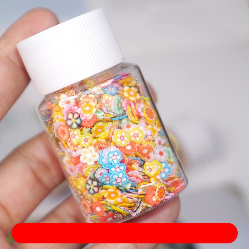 Chai 12000 mảnh slime đất sét mềm hình trái cây siêu nhẹ phụ kiện trang trí móng diy