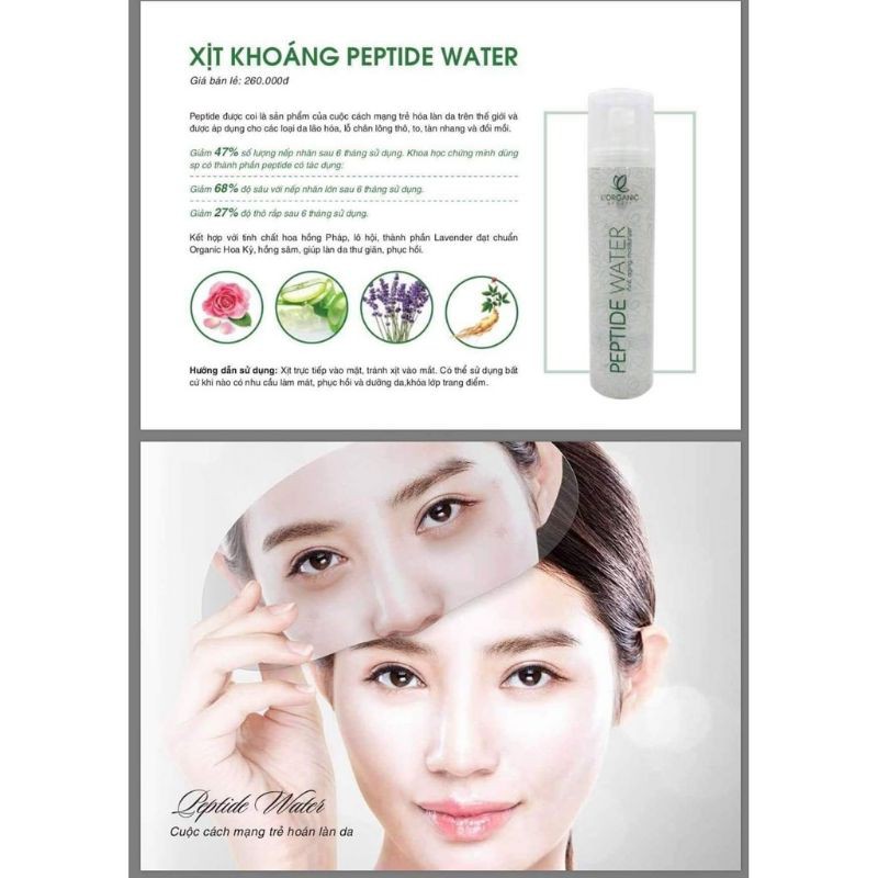 Xịt khoáng Peptide L'Organic Beauty | BigBuy360 - bigbuy360.vn