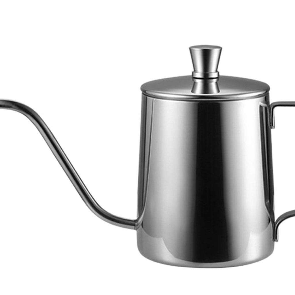Ấm Đun Nước Cổ Ngỗng Bằng Thép Không Gỉ Màu Bạc Cỡ Nhỏ 2 Cái