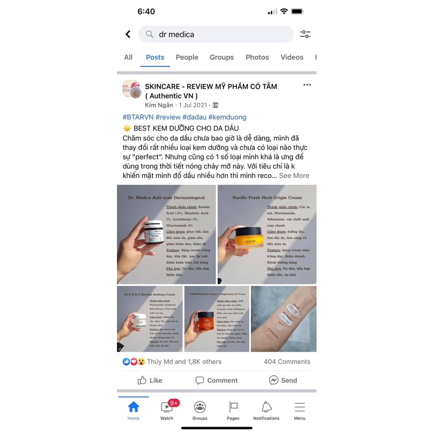 Kem chống mụn trứng cá Bieledna Dr Medica Acne Day/Night Cream 50ml