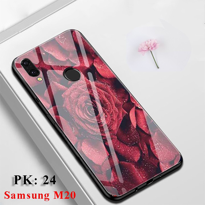[Mẫu Hot] Ốp lưng Samsung M20 in hoa văn - Freeship - Vỏ Case Samsung M20 mặt kính cường lực sang trọng, chống trầy xước