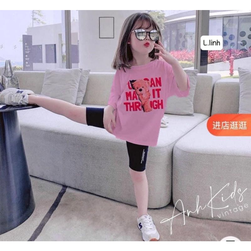 Set 3 món (2 áo kèm 1 quần) cho bé gái siêu đẹp, chất cotton mềm mặc rất thích, mẫu mới nhất quá đẹp