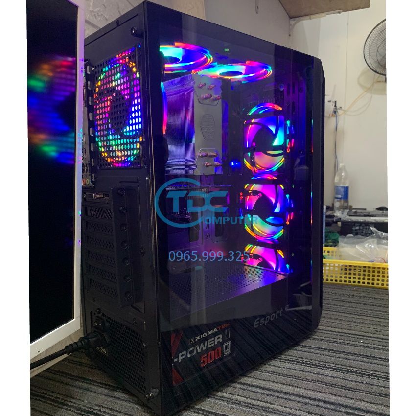 Case máy tính chơi game,thiết kế đồ họa Max PC CPU core i7 9700F, Ram 32GB,SSD M2 256GB, Card 1050TI+Qùa Tặng