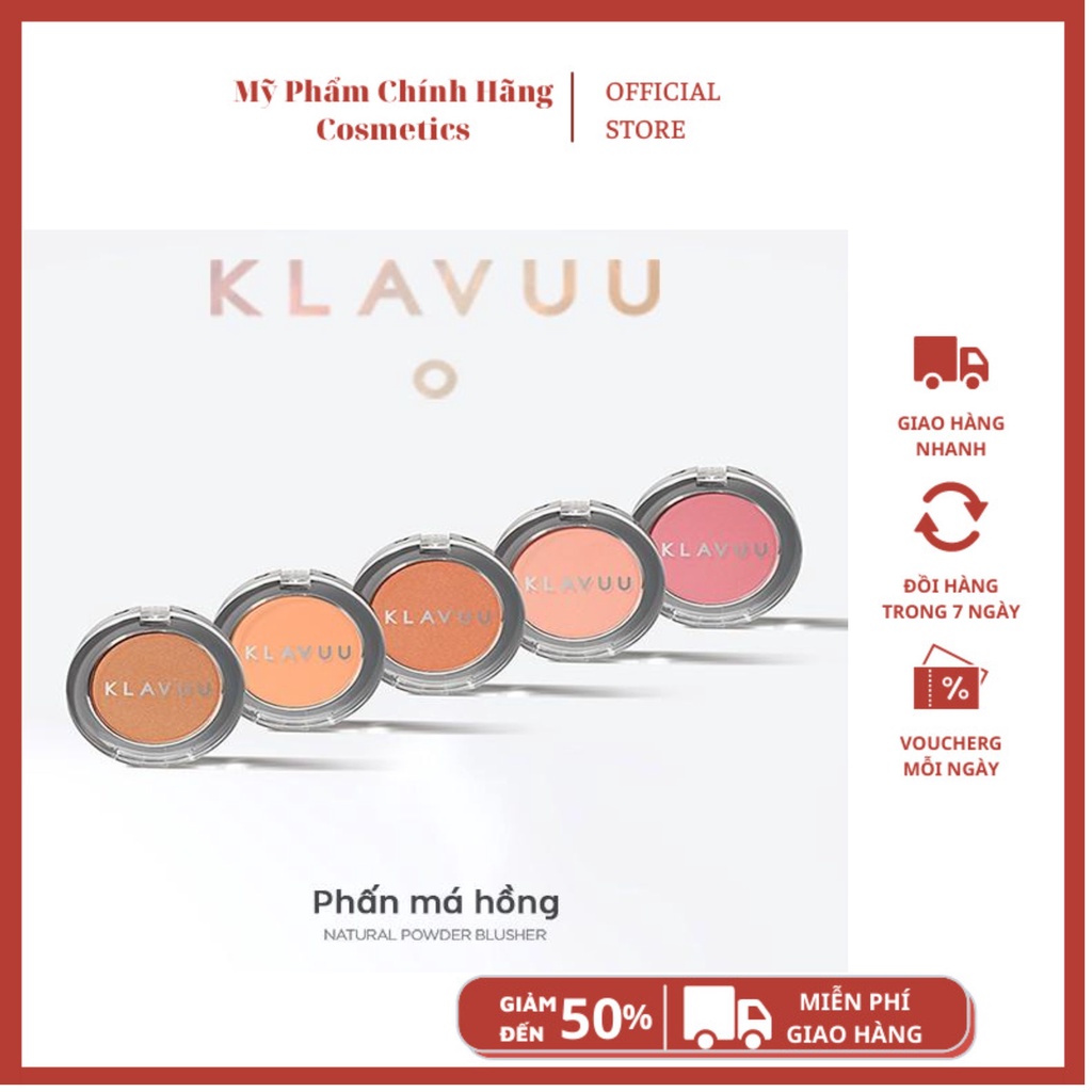 PHẤN MÁ Hồng Ngọc Trai Klavuu Urban Pearlsation Natural Powder Blusher (5.5g)