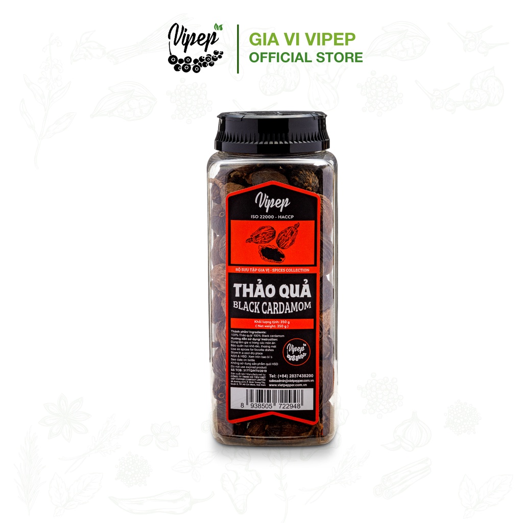 Thảo quả Vipep 350g - gia vị nấu phở thơm ngọt tự nhiên, dùng ngâm rượu tốt cho sức khoẻ