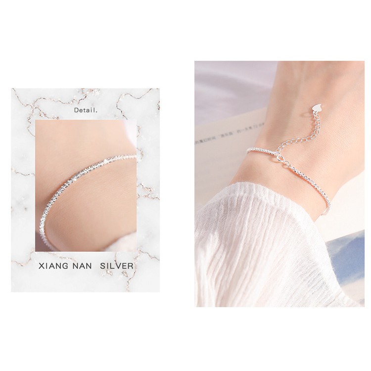 Vòng tay bằng bạc 925 đơn giản thời trang cho nữ