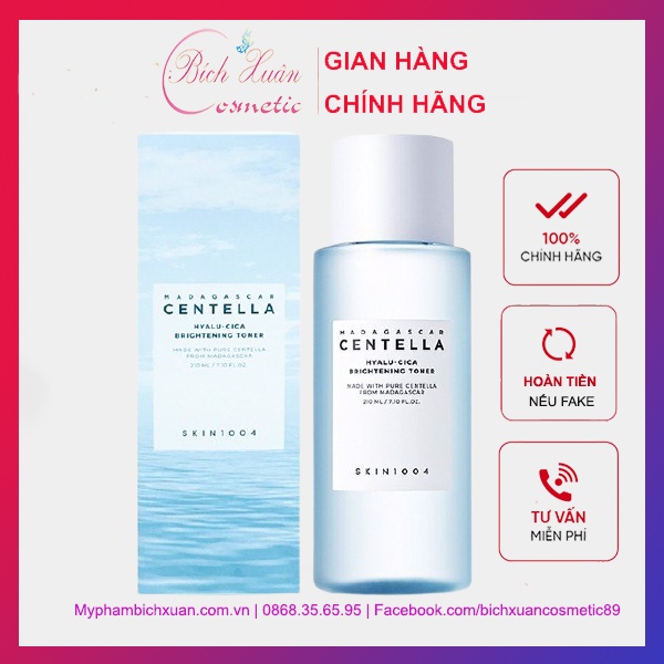 Nước Hoa Hồng Cấp Ẩm Sáng Da Skin1004 Madagascar Centella Hyalu Cica Brightening Toner 210ml