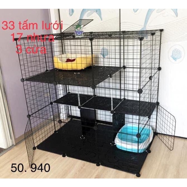 &lt; Tặng Dây Rút &gt; COMBO chuồng lắp ghép Mèo 3 Tầng - đa dạng mẫu mã , kích thước
