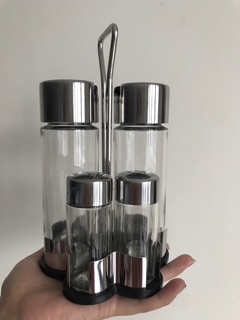Bộ đựng giấm, dầu, muối, tiêu Tescoma