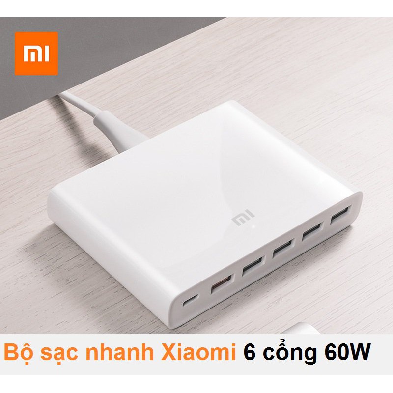 Bộ sạc nhanh Xiaomi 6 cổng 60w Xiaomi Super Fast Charger With 6 Ports (60W)