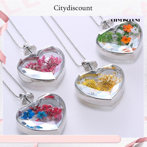 Vòng cổ Mặt Thủy Tinh Chứa Hoa Khô Thời Trang Cho Nữ