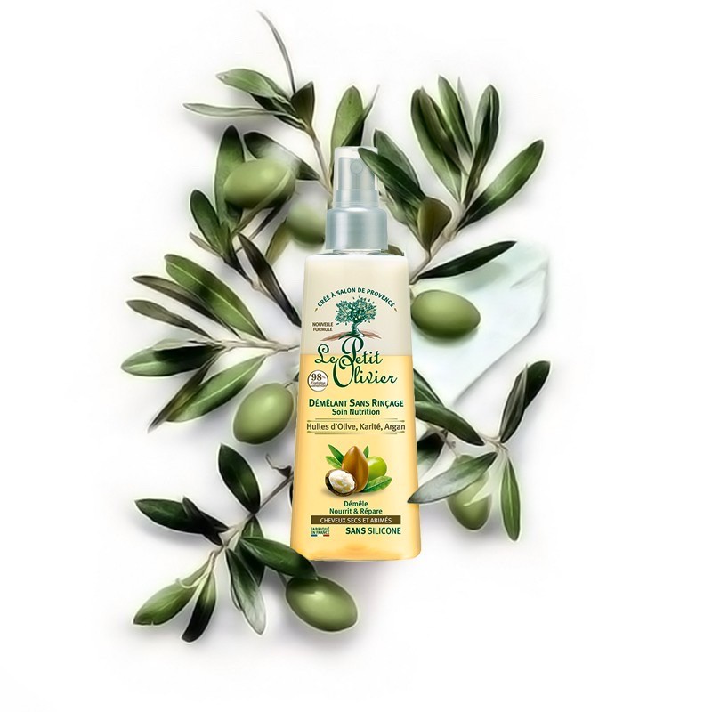 Xịt dưỡng tóc phục hồi tóc hư tổn chiết xuất Dầu Argan, Bơ Hạt Mỡ, Dầu Olive Le petit Olivier 150ml | BigBuy360 - bigbuy360.vn