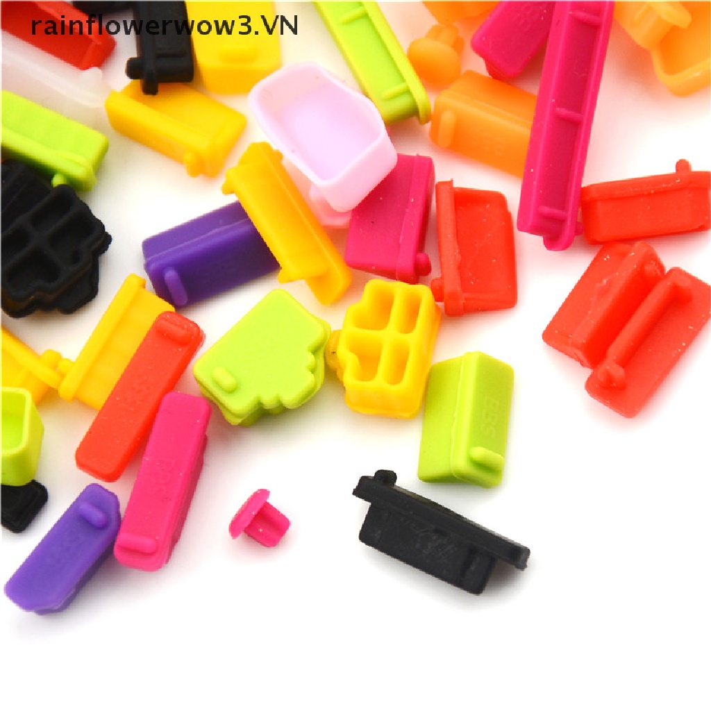 Set 2 Bộ 13 Nút Chặn Cổng Bằng Silicone Chống Bụi Cho Laptop Notebook