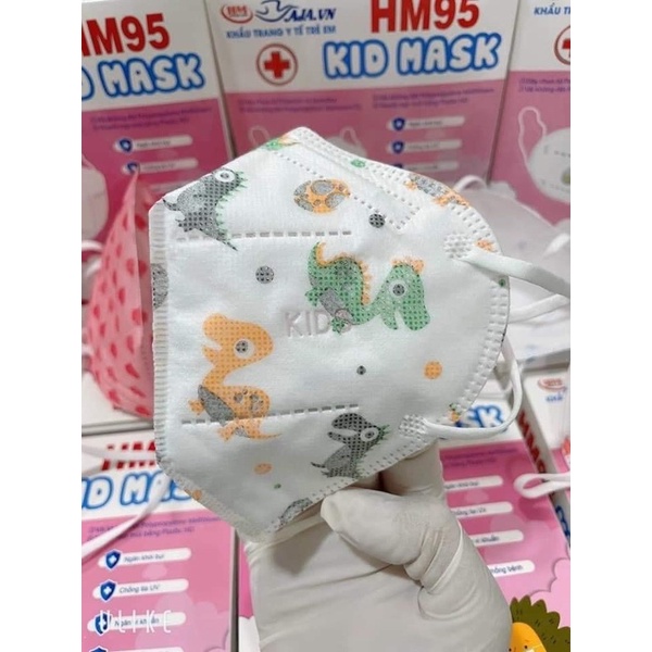 Khẩu trang KN95 in hình cho bé (hộp 10 cái)