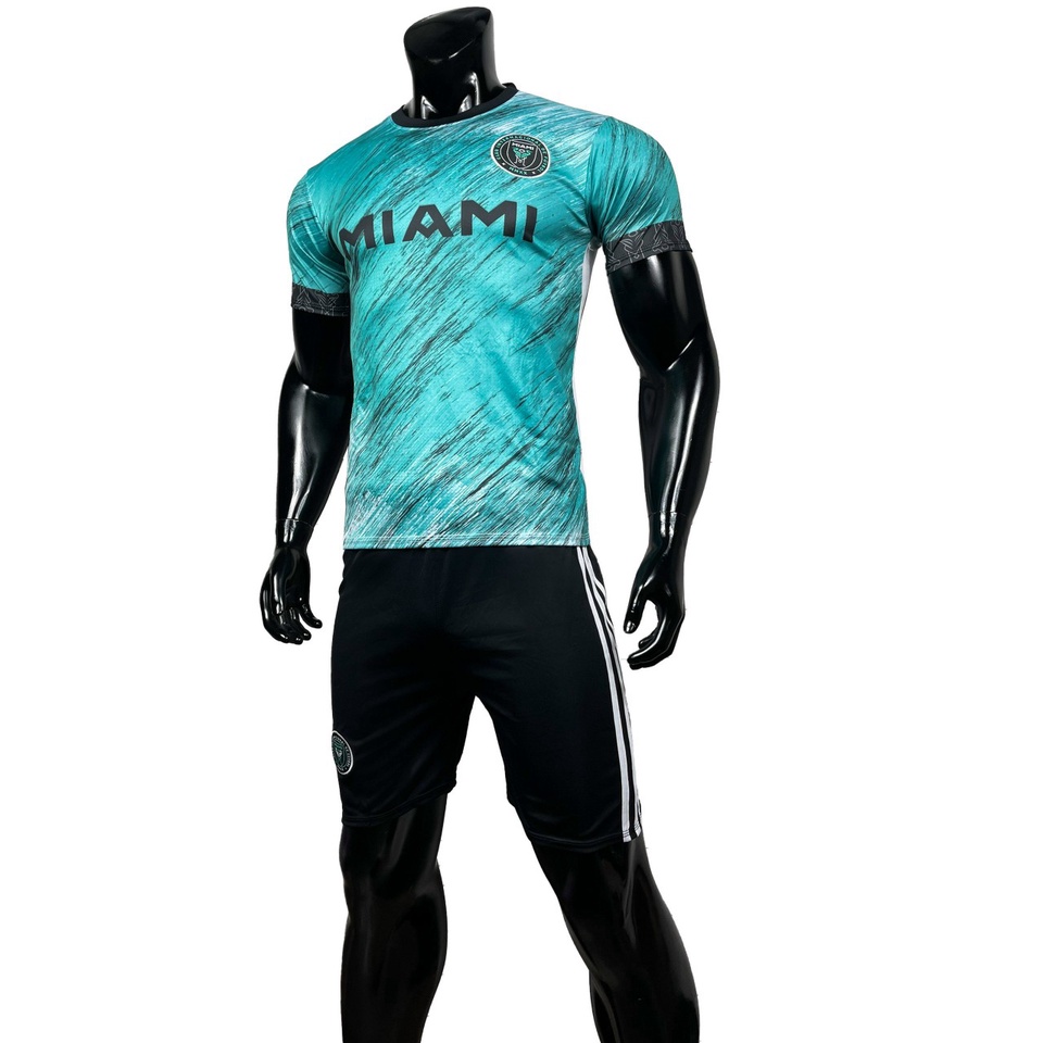 Bộ Quần Áo Đá Banh CLB MIAMI Xanh