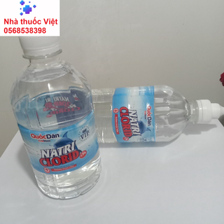 Nước muối sinh lý quốc dân natri clorid 0.9% - chai 500ml