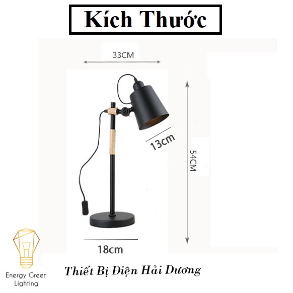 Đèn Để Bàn Làm Việc Vintage DB-3040 - Tặng kèm bóng LED - Bảo hành 12 Tháng - Có Video