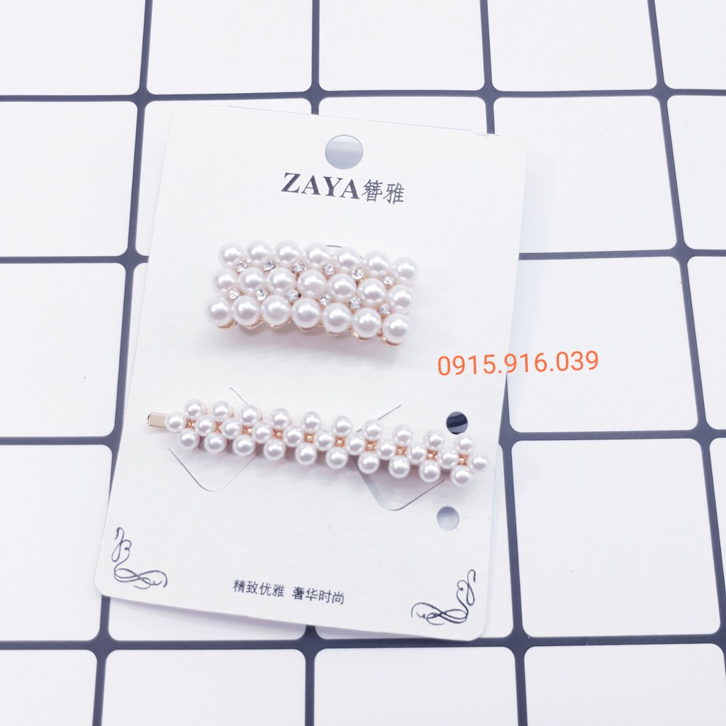 Kẹp Xước Và Cột Tóc Hạt Châu Hot, buộc tóc hạt châu