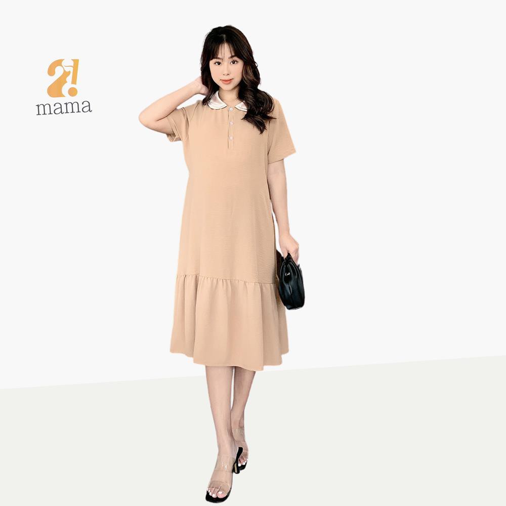 Đầm bầu ( váy bầu ) dự tiệc  BAU FASHION - SHOP MEVABE.G18: giá rẻ đẹp dáng suông đuôi cá sang chảnh màu đen be  V38