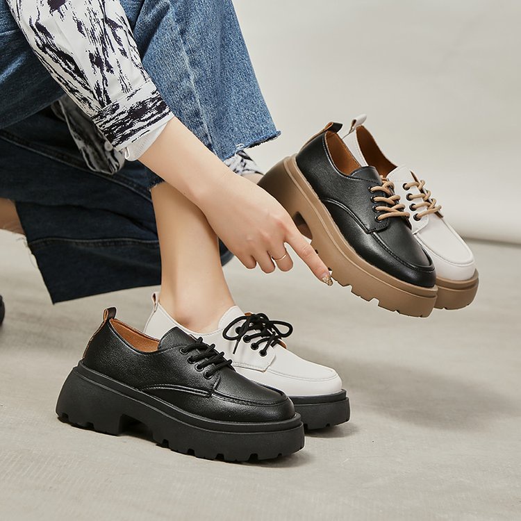 Giày oxford nữ đế độn 6cm tăng chiều cao phong cách ulzzang girl Hàn Quốc cực Hot TH-90