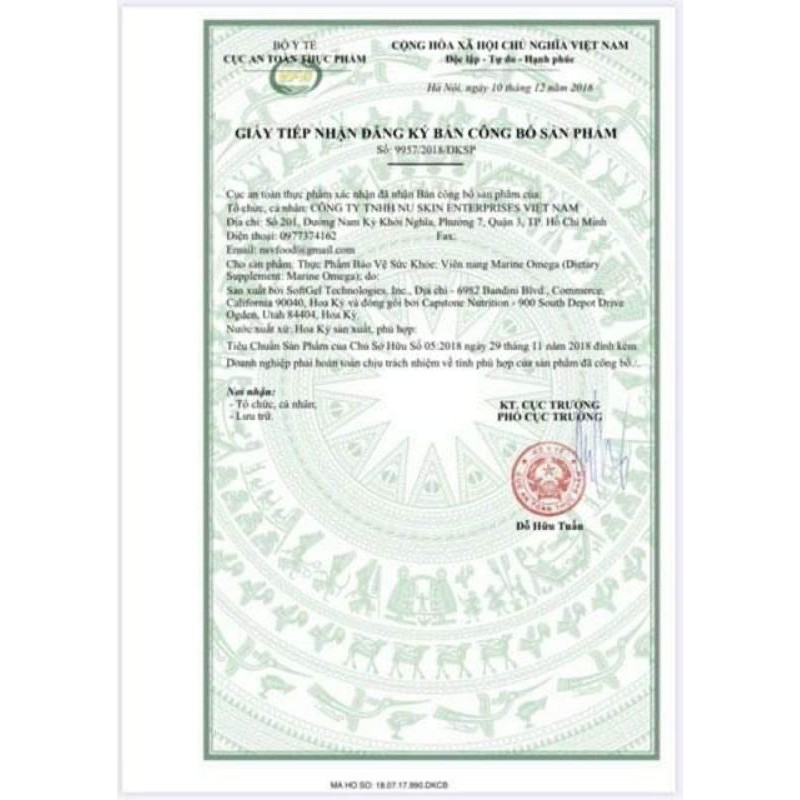 Omega3 Nuskin viênuốngdinh dưỡng choda vàtim nãohang  tem tiếng việt) hạn 8/11/2025