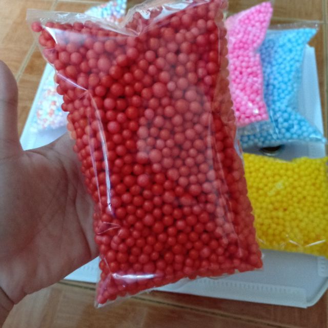 1 gói xốp màu trang trí hộp quà / làm slime (10-15gr) | BigBuy360 - bigbuy360.vn