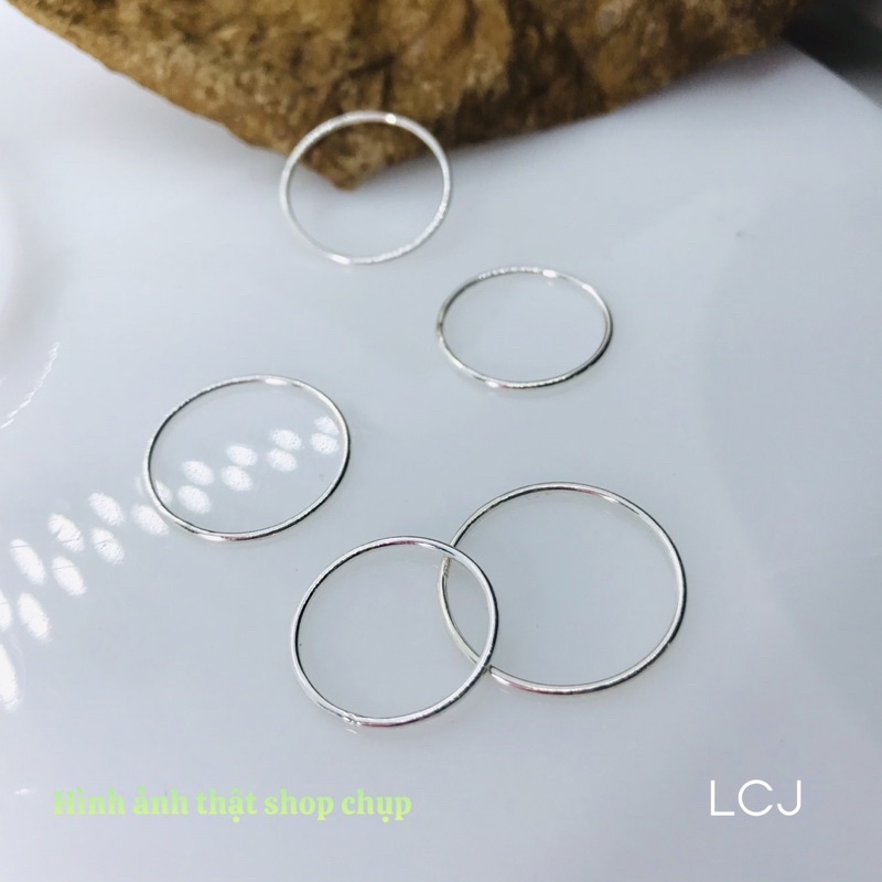 Nhẫn Bạc Trắng Trơn LCJ Jewelry, Basic, Nhiều Kích Cỡ Cho Nam Nữ- Trang Sức LCJ