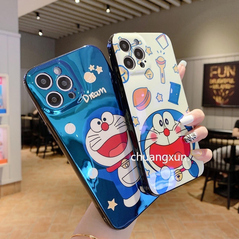 Ốp điện thoại mềm hình Doraemon có giá đỡ cho OPPO A95 A16k A16 A74 A54 4G A94