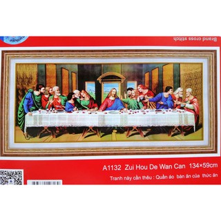 Tranh thêu chữ thập Bữa tiệc ly A1132