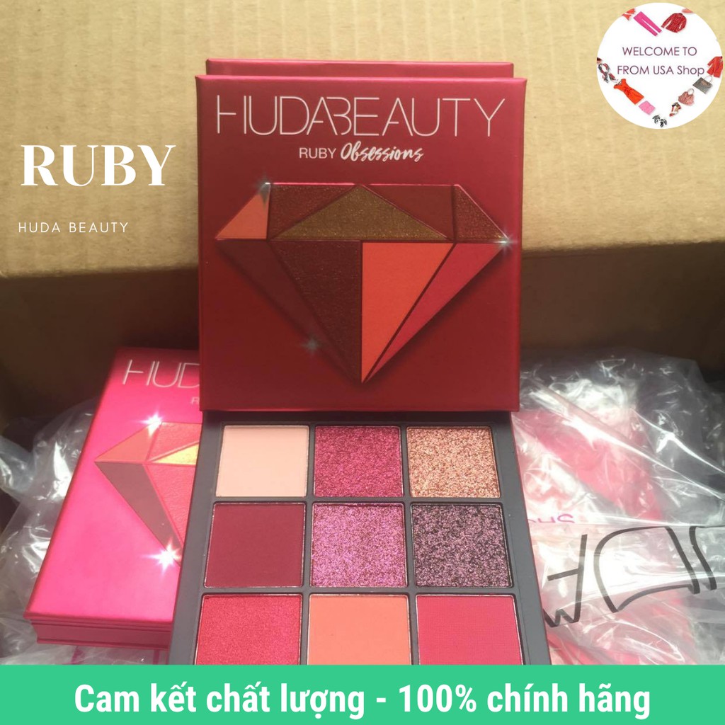 Bảng phấn trang điểm mắt 9 ô Huda Beauty Ruby Obsessions