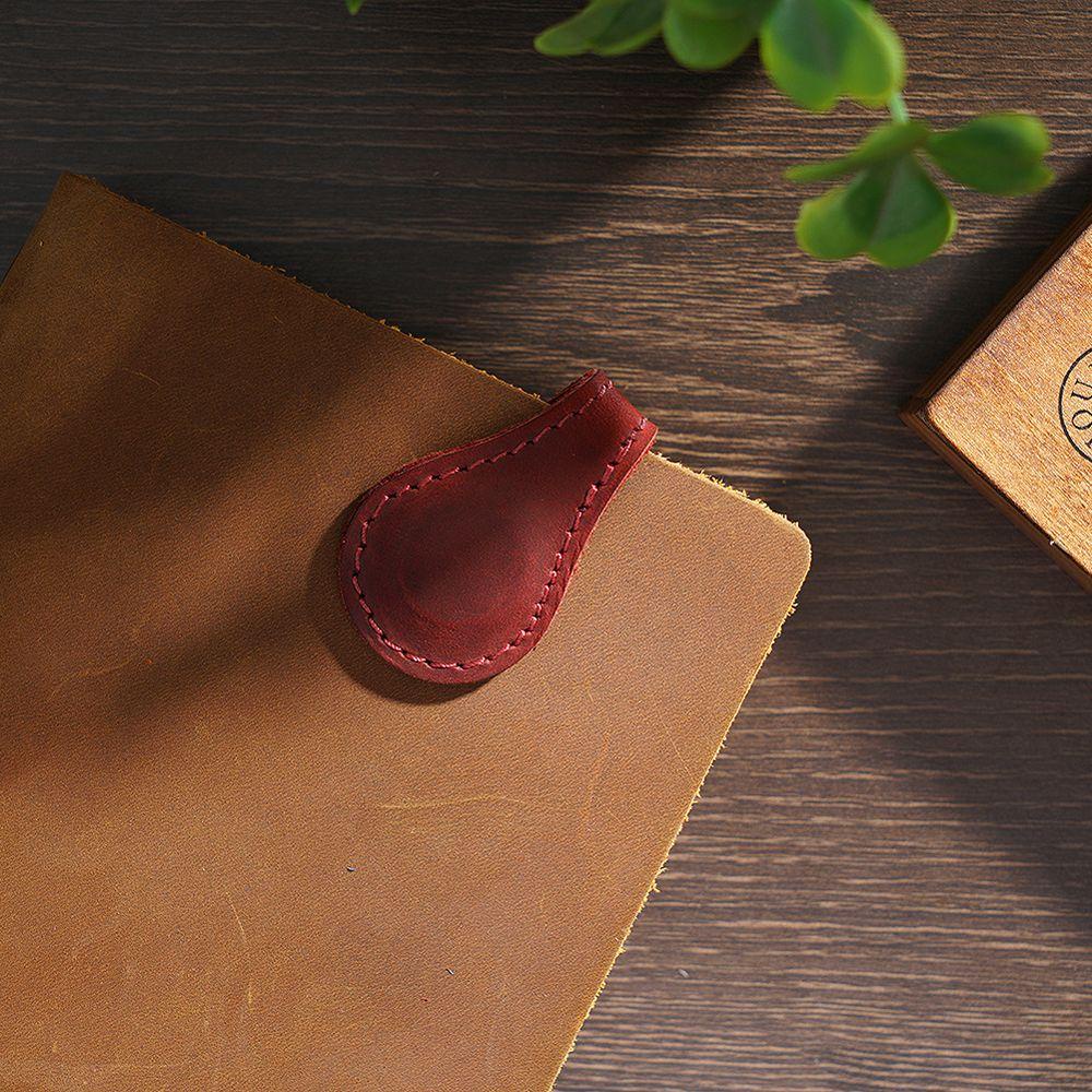 Kẹp Đánh Dấu Sách Bằng Da Bò Phong Cách AUGUSTINA Cổ Điển Cho Nam