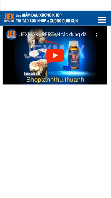 ✅  JEX MAX Viên uống hỗ trợ điều trị viêm khớp - bổ khớp, tái tạo sụn khớp,
