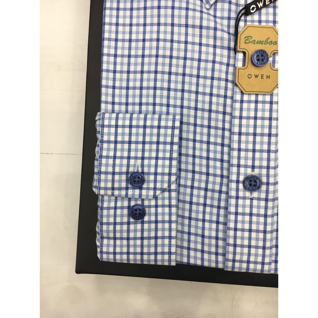 ÁO SƠ MI NAM DÀI TAY OWEN MỚI 2020 AR22249 KẺ CARO XANH BLUE | BigBuy360 - bigbuy360.vn