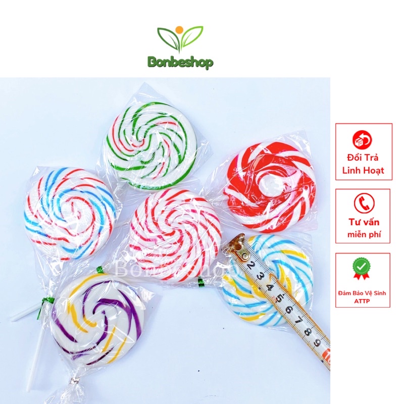 1 Cây Kẹo Mút Cầu Vồng Trái Cây Lollipop Siêu Thơm Ngon, Đậm Vị