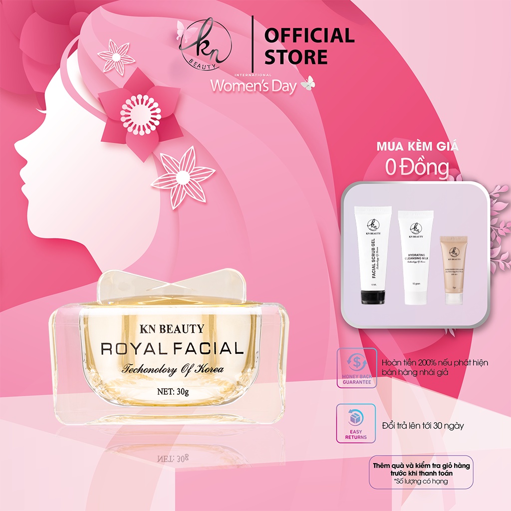 Kem nâng cơ trẻ hóa da KN Beauty - Royal Facial 30g tặng quà mini