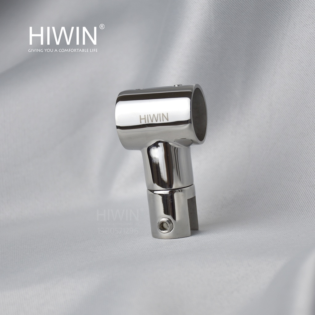 Kẹp kính trên phòng tắm kính inox 304 đúc mặt gương phi 25 Hiwin SB-612