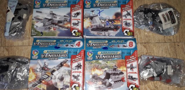 Sét 8 hộp lắp ráp LegoVanguaro Tàu sân bay_máy bay_Người sắt trọn bộ 41015 có trên 650 chi tiết bằng nhựa ABS